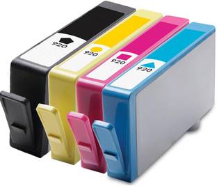 Dubaria 920 Ink Cartridge Compatible For HP 920 Ink Cartridges For Use In HP OfficeJet 6000 / 6500 / 7000 Printers Black + Tri Color Combo Pack Ink Cartridge