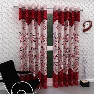 Aradhya Products 213 cm (7 ft) Polyester Door Curtain (Pack Of 2)