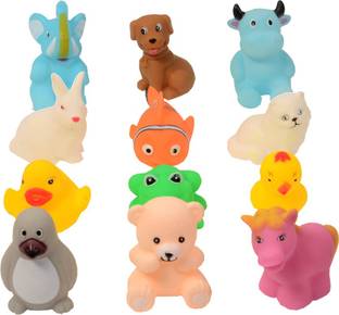 Deep Animal Birds Soft Squeeze Small Toys Set Of 12 Bath Toy
