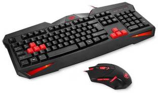Redragon Redragon S101 VAJRA USB Gaming Keyboard, CENTROPHORUS USB Gaming Mouse Wired USB Handheld Gaming Keyboard Compatible with Desktop, Laptop, Mac