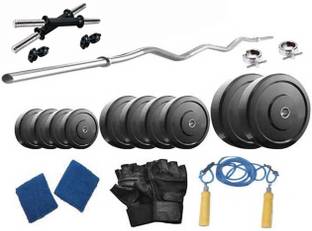 Protoner 50 kg 50 kg PVC weight with 3 rods Home Gym Combo