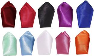 Bsquare Solid Satin Blend Pocket Square