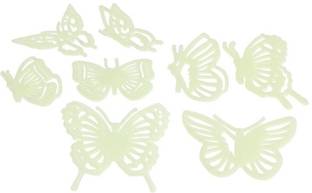 Futaba 3D Fluorescent Glow in the Dark Butterflies Wall Stickers Pack of 8