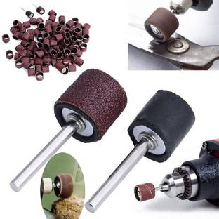 DIY Crafts 1pc Mandrel Rotary Tool+50Refills Grit Sanding Paper Bands 1/2"Drum 1pc Mandrel Rotary Tool