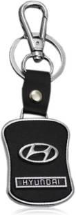 Spot Dealz SDL160 Hyundai Leather Metal Locking Key Chain Locking Key Chain