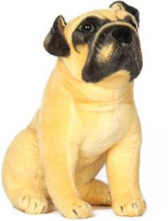CraftSmith Soft Toy Stuffed Pug Sitting Dog  - 32 cm