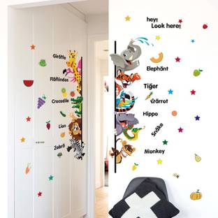 Oren Empower Educational Theme based Cartoon Self Adhesive Wall Stickers (Finished size on wall - 70(w) x 76(h) cm)