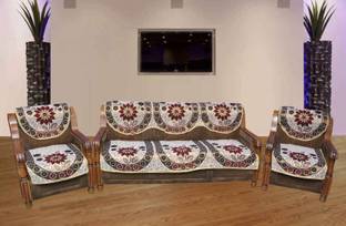 Home Care Cotton Abstract 3+2 Seater Sofa Cover