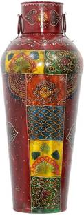 अपकामार्ट Handicraft Corner Pot - Unique Metallic Corner Showpiece for Home Decor and Gifts लोहा वास