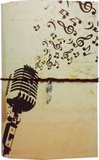 GOONJ CREATIONS Handcrafted Diary Musical Print ( 8' by 5.5'inch) Regular Diary Unruled 108 Pages