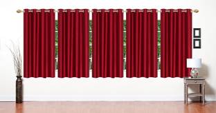 Ville Style 153 cm (5 ft) Polyester Room Darkening Window Curtain (Pack Of 5)