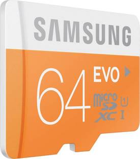 SAMSUNG MB-MP64DA/IN Evo 64 GB SD Card Class 10 48 MB/s Memory Card Compatible with Mobile