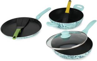 WONDERCHEF Oscar Blu Doppio Non-Stick Coated Cookware Set