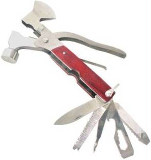 AutoRight 8 in 1 Function Stainless Steel Hammer Saw Blade Knife Set Multi Utility Plier