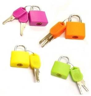 Skywalk Set Of 4 Small Padlocks For Securing Luggage While Travelling - Includes 2 Keys For Each Lock Safety Lock