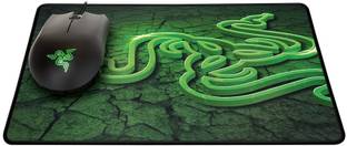 Razer Abyssus 1800 and Goliathus (Speed) Mouse and Mat Bundle Ambidextrous Optical  Gaming Mouse
