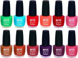 Nive Colour Blast Nail Lacquer (Set of 12 Nail Polish) 1105201750 Multicolor