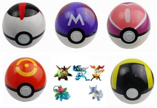 Switch Control Pokemon Pokeball with Figure Set of 5