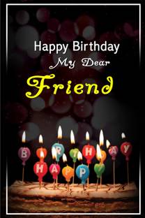 Happy Birthday My Dear Friend Poster Paper Print