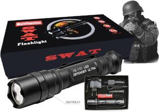 Switch Control Swat Zoomable CREE LED Torch with Charger and Battery Torch