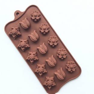 SYGA Silicone Chocolate Mould Number Of 15 Multi Design Flowers Shape Moulds