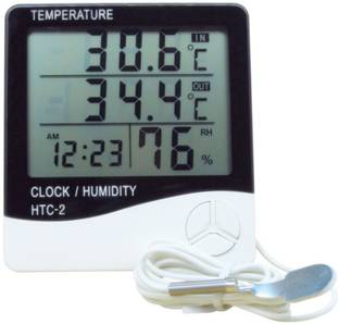 HTC 2 HTC-2 Digital Thermo/Hygrometer Humidity Tester with Clock large 3 line LCD display HTC 2 Hygrometer Digital Humidity Tester Thermometer