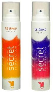 Secret Temptation Te Amo Breeze And Pearl Combo Pack 2 Deodorant Spray  -  For Women