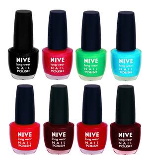 Nive Colour Blast Nail Lacquer (Set of 8 Nail Polish) 3005201703 Multicolor