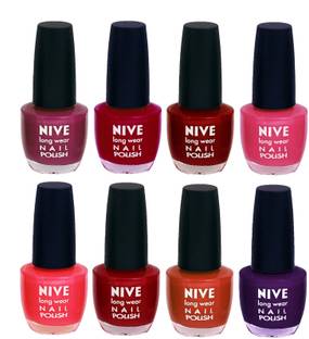 Nive Colour Blast Nail Lacquer (Set of 8 Nail Polish) 3005201717 Multicolor