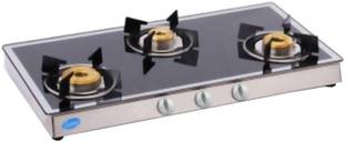 Glen Glen GL 1038 GT Forged BB Mirror 3 Burner Manual Gas Stove Glass Manual Gas Stove