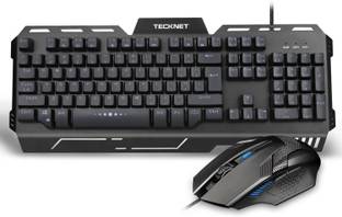 TECKNET X641 Phoenix Illuminated Gaming Keyboard/Mouse-US Combo Set Designed for Gaming