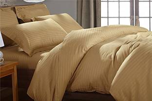 Skytex Satin Double Flat 210 TC Solid Bedsheet