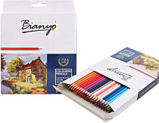 Bianyo Professional Artist Quality 72 Vivid Colors Hexagonal Shaped Color Pencils