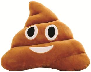 Skylofts Stuffed Soft Poop Smiley Emoji Cushion Pillow  - 35 cm