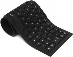 Plutofit 85 Keys Silicone Rubber Waterproof Flexible Foldable Wired USB Standard Multi-device Keyboard Compatible with Desktop, Laptop, Mac