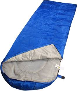 RuggedTrails All Season Waterproof Hooded Sleeping Bag (Single) with Compression Carry Bag Sleeping Bag
