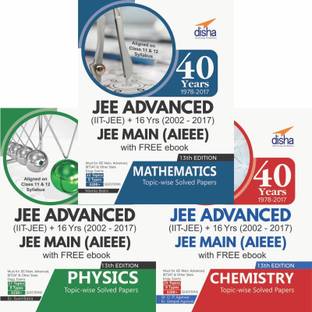40 Years IIT-JEE Advanced + 16 yrs JEE Main Topic-wise Solved Paper PCM with Free ebook 13th Edition