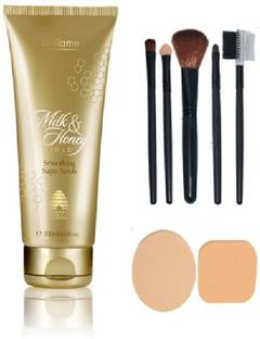 Oriflame Sweden Milk and Honey Gold Smoothing Sugar Scrub - 200 gm Combo