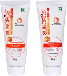 sunfarma Sunscreen - SPF 50 PA+++ suncros matte finish soft