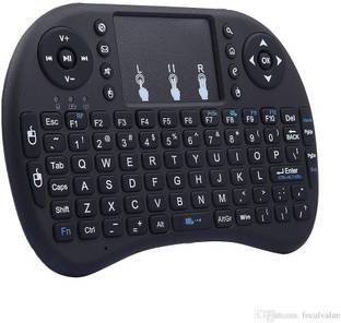 Smart Tech i8 2.4GHz Mini Wireless Keyboard with Touchpad Mouse Wireless Handheld Multi-device Keyboard Compatible with Desktop, Laptop, Mac 16.8 Million Colors