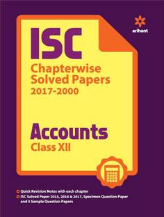 ISC Accounts Chapterwise Solved Papers Class 12th  - Chapterwise Solved Papers (2017 - 2000)
