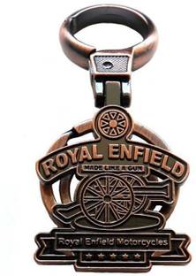 Crazytowear Antique royal enfield Logo Locking Key Chain
