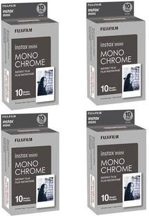FUJIFILM 4X instax mini Monochrome Instant Film, 10 Pack Film Roll