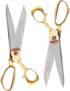Retail World Tailoring Scissors with Golden Brass Handle (Size-9, 232 MM)- Set of 2 Scissors