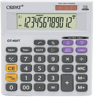 ORPAT OT-400 12 Digits With 120 Steps Basic  Calculator