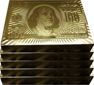 StealODeal Golden Playing cards Set of 5