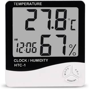 HTC HTC-01 Multifunctional 5 in 1 Digital Temperature Humidity Meter / Calendar / Clock / Alarm Hygrometer Digital Thermometer