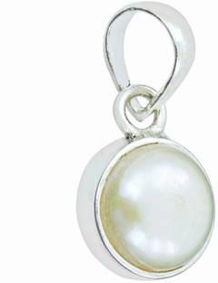 Malabar Gems Lab Certified 11.25 Ratti / 10.12 Carat Pearl Pendant, Moti Locket in 925 Sterling Silver Stone Pendant