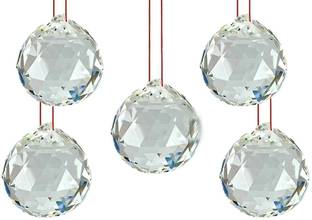 Atharv Enterprises Clear Crystal Ball -40MM Decorative Showpiece  -  5 cm