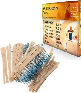 HE Retail Supplies Pack of 65 resistance Fixed Resistor